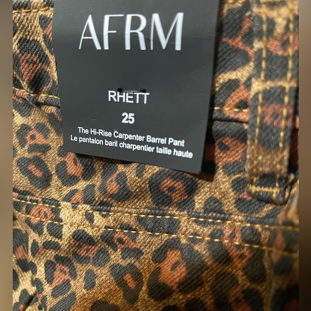 AFRM Rhett High Rise Leopard Pants - Picture 2 of 14